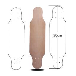 NOVO 80CM 9 Camada DIY Graffiti Long Board Road Skate Painel Quatro Rodas Scooter Maple Board - Image 6