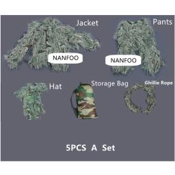 CS Games Camuflagem Caça Ghillie Terno, Terno de Combate Tático com Capuz, Rifle da Selva, Jaqueta Wrap Camo, Calças, Criança, Novo - Image 2