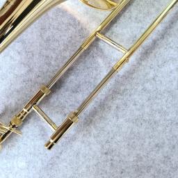 Alta qualidade bach bb-f # tune tenor trombone ouro laca novo bb trombone instrumento musical frete grátis - Image 6