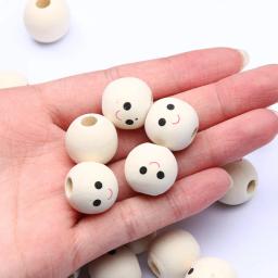 Rodadas contas de madeira para fazer jóias, acessórios artesanais, cor natural, para fazer pulseira, colar, artesanato, 18mm, 10pcs - Image 6