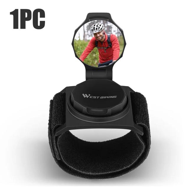 Espelho Retrovisor Convexo para Bicicleta West Biking com Rotação de 360 Graus e Alta Definição, Acessório Essencial para a Segurança no Ciclismo