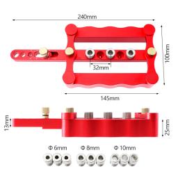 TODOS 6/8/10mm Auto-centralização Carpintaria Doweling Jig Drill Guia Madeira Dowel Puncher Localizador Kit Ferramentas para Carpintaria - Image 4