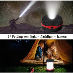 Ao ar livre dobrável tenda luz portátil de acampamento lanterna portátil luz mão luz emergência acampamento lanterna luz da noite - Image 6