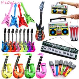 Inflatables guitarra saxofone microfone balões crianças aniversário música concerto festa decorações instrumentos musicais balão - Image 1