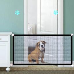 Cercas de segurança dobráveis portáteis com porta ic, para bebês e crianças, animais de estimação, proteção segura para interior e exterior - Image 2