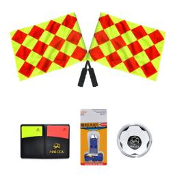 Bandeira de arbitragem de futebol, conjunto profissional de apito para árbitro de esporte - Image 1