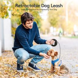 Benpaw coleira de cão retrátil durável, guia para cães, recarregável com usb, antiderrapante, ergonômica, luz vestível, sem as mãos, coleira de chumbo - Image 6