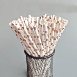 Canudos de papel descartável para festa e casamento, canudos de papel descartáveis com 25 cores, biodegradáveis, para suco e leite - Image 4