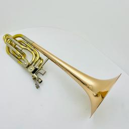 Bb/ F Double Color Trombone com estojo, pistão duplo, fósforo, material bronze, instrumento musical profissional, logotipo personalizado - Image 1