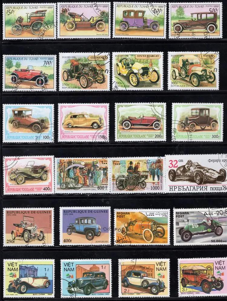 50 Pçs/lote Car Motors Selo Selos postais Tema Diferente De Muitos Países NÃO Repetir com Pós Marca para a Coleta de - Image 1