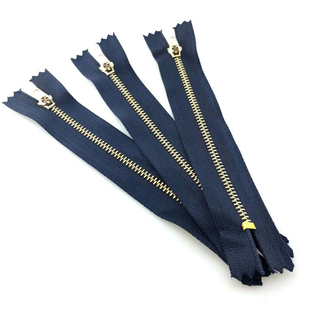 Cobre Zipper Tape Preto para Jeans - Acessórios DIY para Calças Casuais, Inclui 5 Peças de Prendedores de Slides 4#