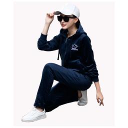 Roupa esportiva feminina bordada, roupas de treino tamanho grande, de veludo escovado, para exercícios ao ar livre, ioga, conforto, roupa esportiva - Image 3