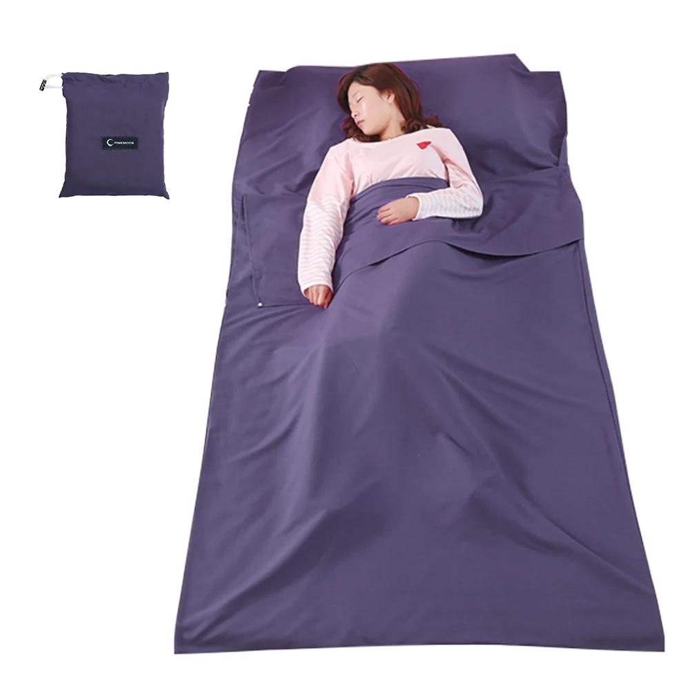 210cm acampamento ao ar livre saco de dormir forro leve macio saco de dormir viagem do hotel folha saco para acampamento mochila viajar - Image 1