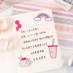 1 conjunto/1 lote fitas adesivas decorativas simplicidade controle de grade scrapbooking papel diy adesivos japoneses 2m - Image 4