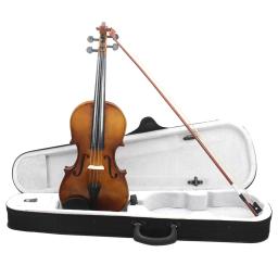 Madeira maciça Natural violino acústico, Basswood violino, instrumento musical profissional com estojo, arco violino, ABS e madeira, 4/4 retro - Image 2