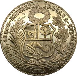 Moeda Colecionável de Ouro Peruano, Copiar Moedas, 100 Soles, Oro Metal, Latão, 100 Pesos Lembrança - Image 2