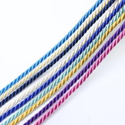 10 metros 2mm 3 partes trançado algodão náilon cordões colorido diy artesanato decoração trançada corda cordão cinto acessórios jk2020 - Image 3