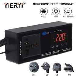 Controlador de temperatura impermeável digital, termostato do microcomputador para aquário, réptil, sensor NTC, AC-112, 30 pcs - Image 1