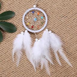 Dream Catcher Feather Pendurado Ornamentos, Decoração para Casa e Carro, Presente Artesanato, Parede Dreamcatcher, Decoração do quarto, 1Pc - Image 1