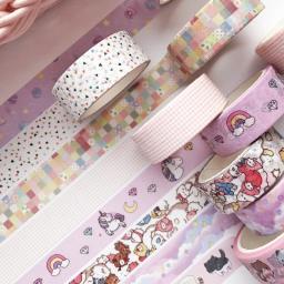 Fita de washi de flores frescas e animais, fita decorativa de 15mm para diário, livro de recortes, decoração de festas diy - Image 3