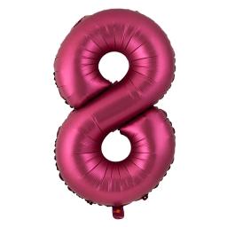 40 Polegada balão de folha borgonha grande número balões balões digitais adulto decoração casamento festa aniversário vinho vermelho globos decoração - Image 6