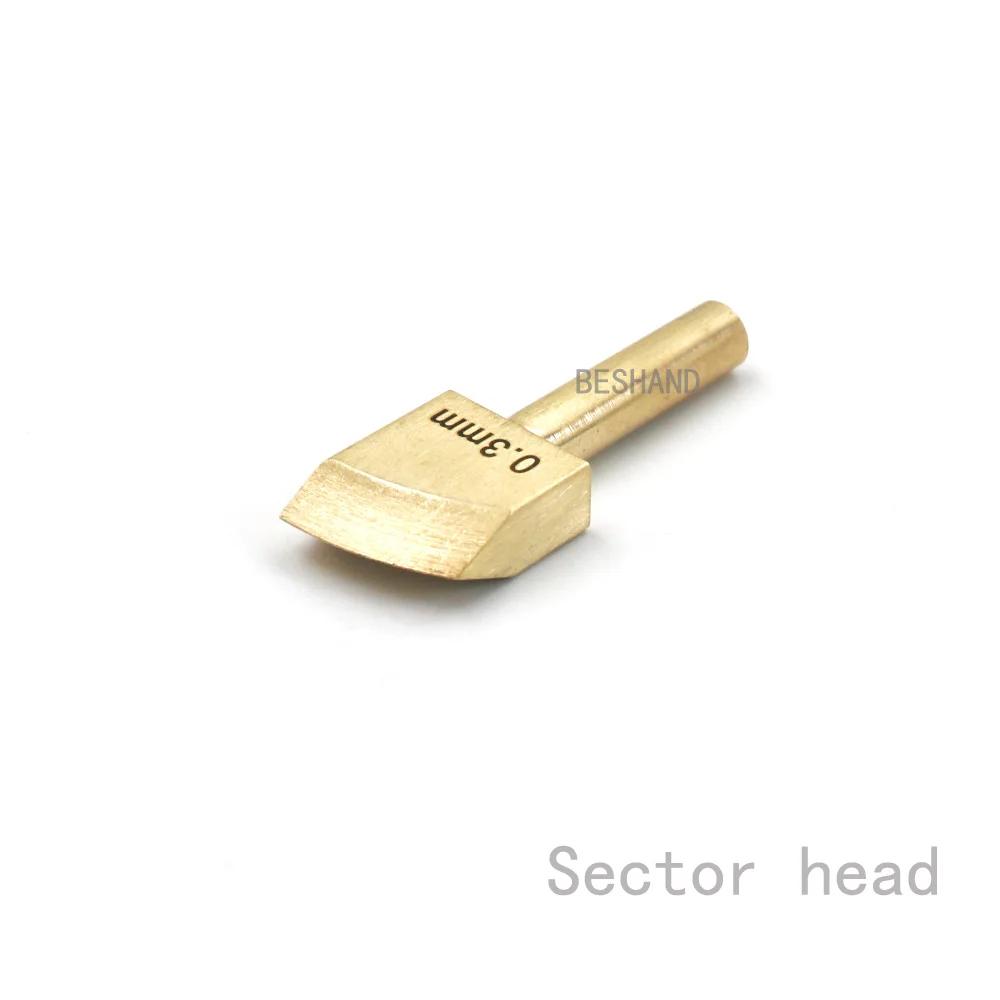 Conjuntos de ferramentas de borda de couro pontas de ferro de solda lineer afiação creaser cabeça de bronze para artesanato de couro diy vincar e vedação polimento - Image 1