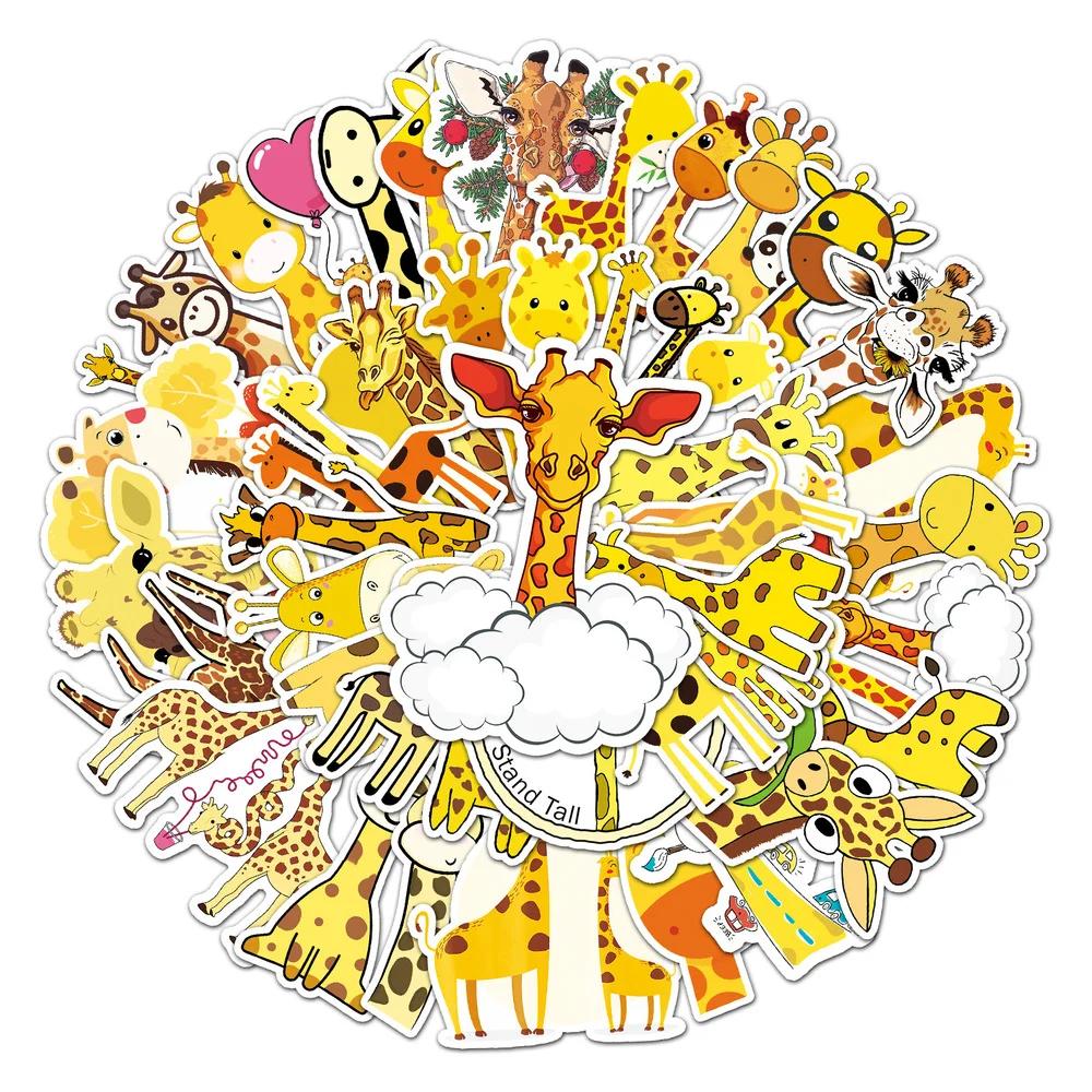 10/50 pçs bonito girafa anime adesivo para computador portátil notebooks papelaria personalizado adesivos para crianças estéticas artesanato suprimentos - Image 1