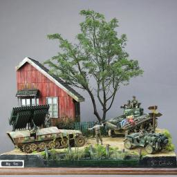 Kits De Modelo De Construção De Dioramas Militares, Cena De Casa De Arquitetura, Escala 1:35 - Image 4