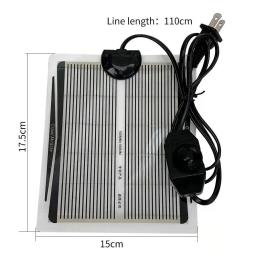 Tapete térmico para répteis, com controle de temperatura ajustável, incubadora, para lagarto, tartaruga, cobra, tomada ue/eua, 5-35w - Image 6