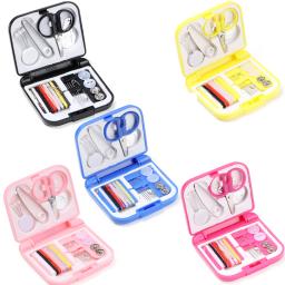 Mini Kit De Costura Scissor Dedal Agulha Roscas Conjunto De Caixa, Botões, Pinos, Caixas De Armazenamento, Caixa De Costura, Portátil, Doméstico, Viagem, 1 Conjunto - Image 1