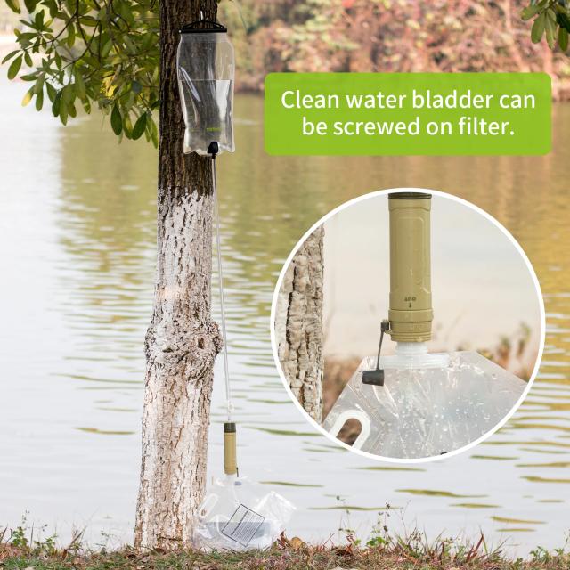 Sistema de Filtro de Água Miniwell-Outdoor Gravity: Ideal para Camping em Grupo, Família e Preparações de Emergência