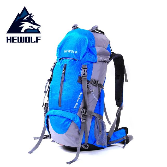 Mochila alta capacidade unissex para escalada e acampamento em atividades ao ar livre