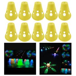 LED Light Up Skating Marker Cones Treinamento de Agilidade Brilha no Escuro Rolo Inline Copo de Pilha de Patinação, Treinamento Prático de Skate, 10Pcs - Image 6