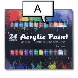Conjunto de pintura acrílica a em 12/24 cores, aquarela, pigmento para pintura a óleo acrílica, desenho, arte, pedra de cerâmica, parede, tubos de tinta, artesanato - Image 2