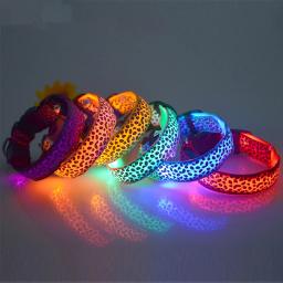 Colar luminoso do chicote de fios da luz para o animal de estimação pequeno do gato coleira de cão do diodo emissor de luz da segurança da noite - Image 1