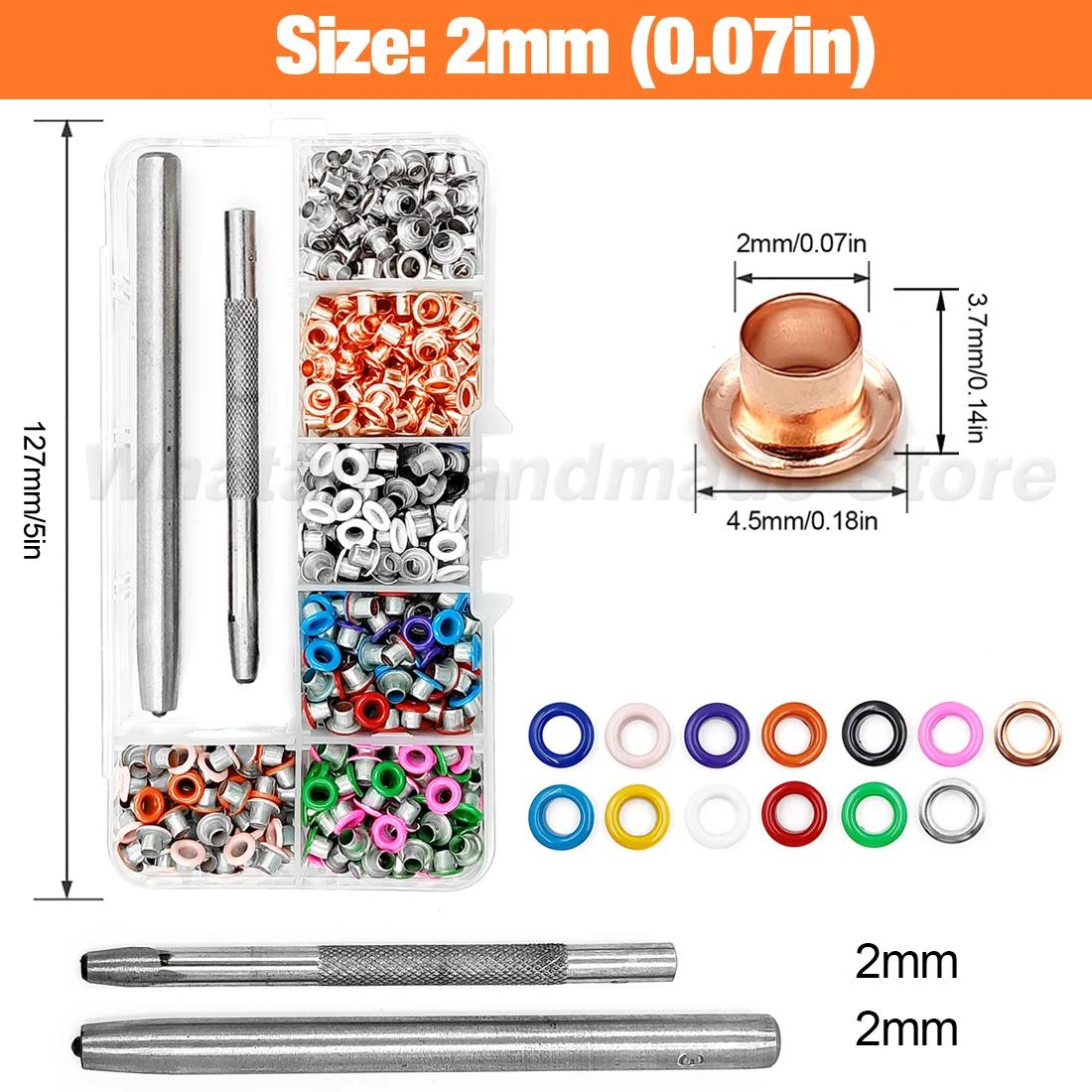 540 pçs ilhós de metal ilhós ilhós com instalador punch tool conjunto kits para leathercrafts roupas sapatos tampões cinto com caixa de armazenamento - Image 1