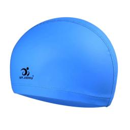Touca de natação impermeável, gorro protetor de orelha longa para esportes natação, piscina, tamanho livre para homens e mulheres adultos - Image 4