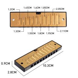 Naomi 10 buracos gaita reed substituição placas de reed chave de c bronze reed inacabado gaita pente woodwind instrumento peças - Image 2