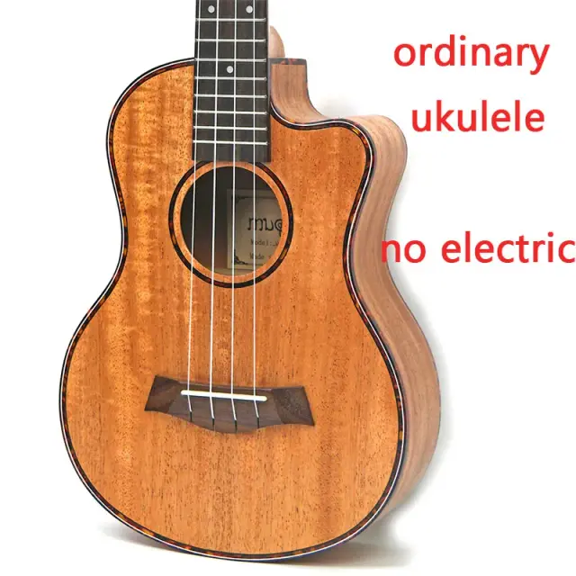Guitarra Travel Acústica e Elétrica em Mogno Tenor - 23" e 26" com 4 Cordas, Ideal para Ukelele Tenor