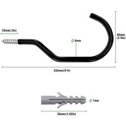 Conjunto de ganchos de garagem para armazenamento de bicicleta, peças, para parede, montagem teto, rodas de mangueira de jardim - Image 6