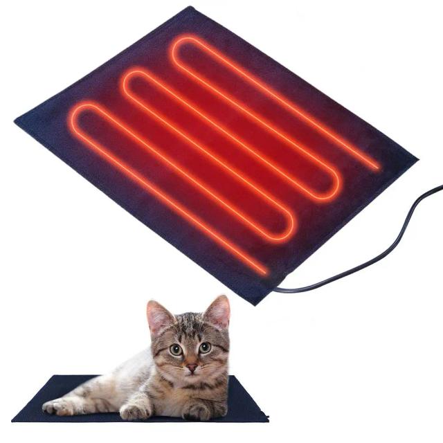 Almofada de Aquecimento Elétrica Ajustável para Cães e Gatos com 3 Níveis de Temperatura