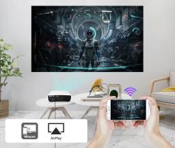 WZATCO-C3S Projetor LED, Full HD 1080P, tela grande de 300 ", Wi-Fi, Home Theater, Smart Video Beamer, Android 9.0, venda quente - Image 4
