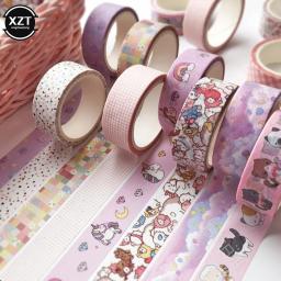 Série colorida decoração fita bonito colorido washi fita adesiva criativo scrapbooking estacionário escola supplie diy mascaramento torneira - Image 2