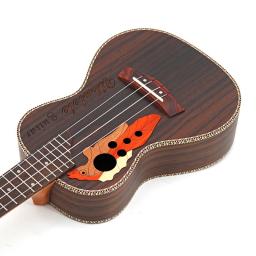 Rosewood ukulele 23 Polegada hawaiian mini guitarra 4 cordas ukelele uva som buraco instrumento de música elétrica ukulele com captador - Image 4