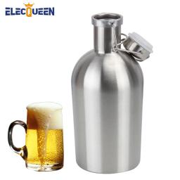Garrafador de cerveja de aço inoxidável 64 oz, garrafa de cerveja de 1.9 litros com tampa de balanço mantém a fermentação caseira fresca e fria com vedação hermética apertada - Image 1