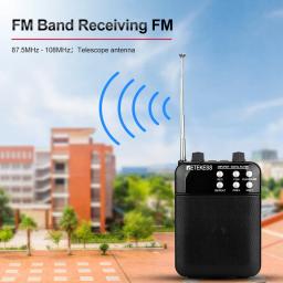 Retekess-megafone tr619, portátil, 3w, gravação fm, amplificador de voz, professor microfone, alto-falante, mp3 player, rádio fm para guia turístico - Image 3
