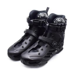 Patins redondos de lâmina de gelo, em linha, para campo interno, uso ao ar livre, inverno, lago, superfície, patinação de velocidade, branco, preto, faca de aço - Image 3