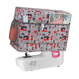 Máquina de costura poeira capa com bolsos para agulhas máquina de costura acessórios saco de armazenamento doméstico para mulher - Image 2