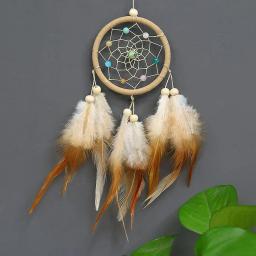 Dream Catcher Feather Pendurado Ornamentos, Decoração para Casa e Carro, Presente Artesanato, Parede Dreamcatcher, Decoração do quarto, 1Pc - Image 2