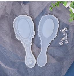 Molde de silicone de cristal para fazer jóias DIY, resina epóxi, oval, maquiagem, pente, UV, fundição - Image 4